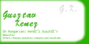 gusztav kenez business card